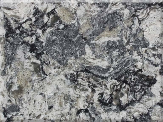 Цветовая палитра кварцевый камень Vicostone Granite Looking Azul Aran BQ9470